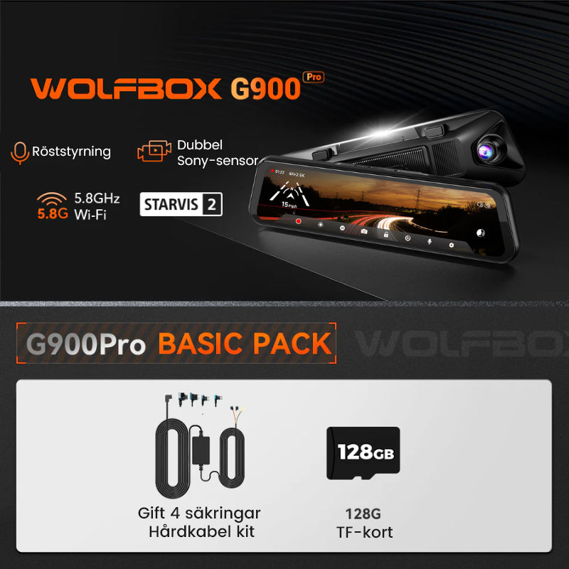 10" HD multinfonktionell bilinspelare med dubbla linser, pekskärm och kristallklar bildkvalitet, perfekt för bilen.