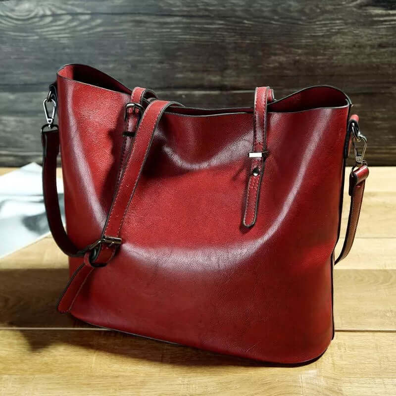 Elegant axelremsväska i vintage-läder för tidlös stil