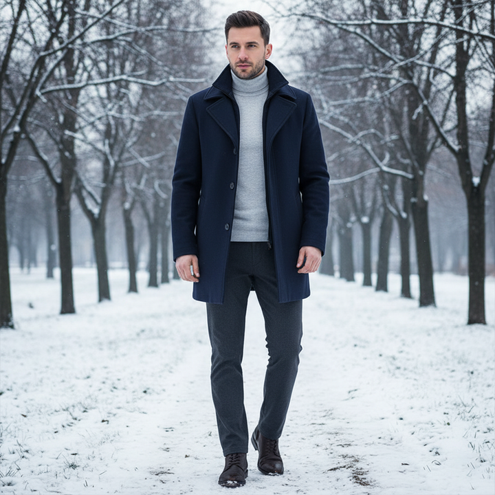 Herrrock med Dubbelknäppning, Vindtät och Varmfodrad