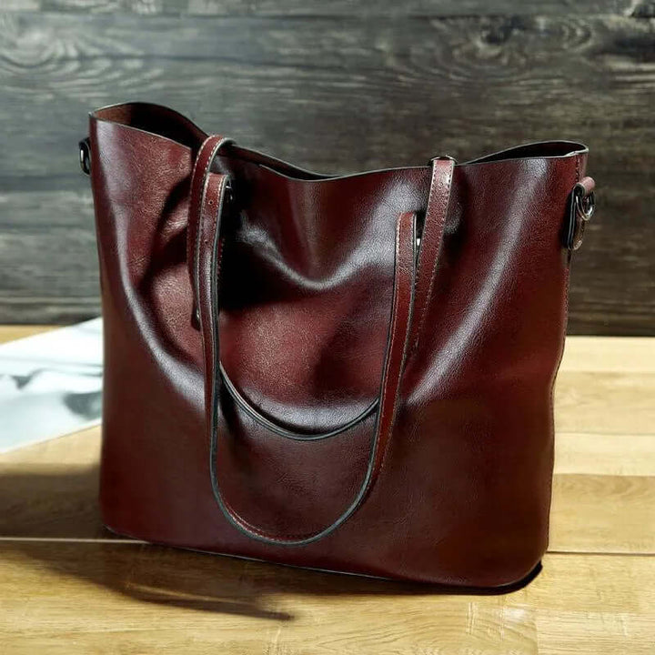 Elegant axelremsväska i vintage-läder för tidlös stil