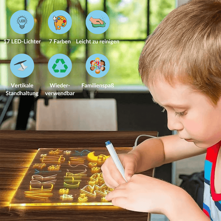 ✨ Kiddli - LED Ritbord för Kreativt Ljusmåleri