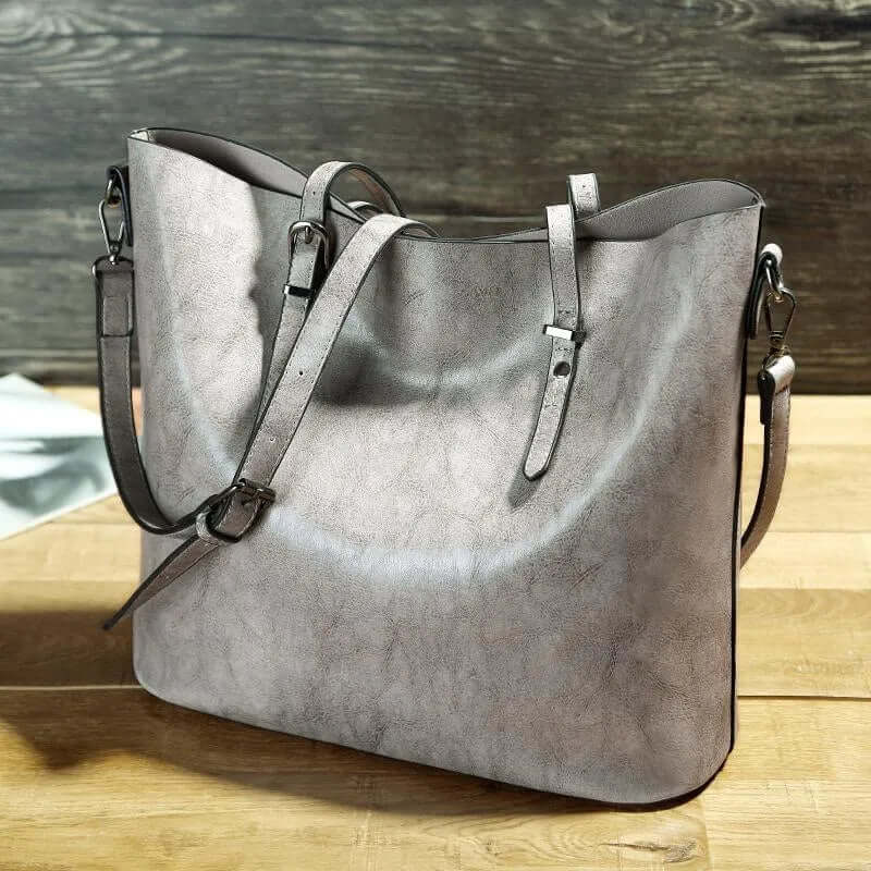 Elegant axelremsväska i vintage-läder för tidlös stil
