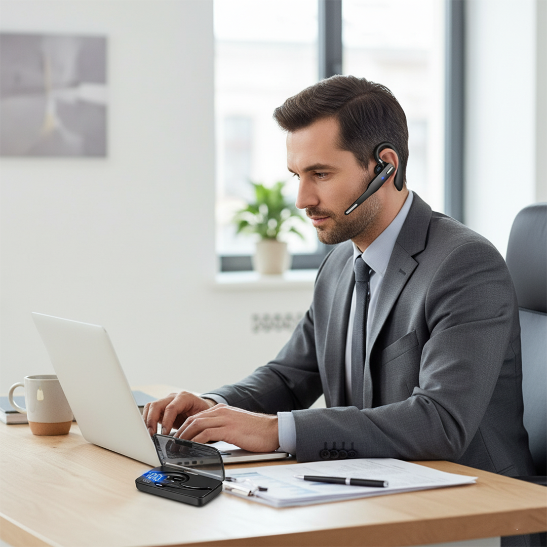 Trådlöst Bluetooth-headset med brusreducering och HiFi-ljud