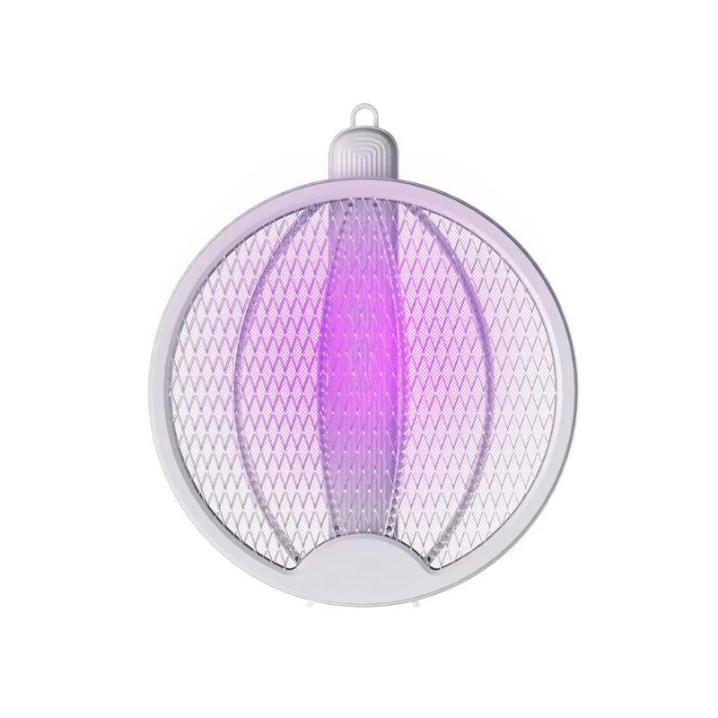 "4-i-1 elektronisk myggdödare med LED-ljus, väggmonterad och bärbar, i elegant svart design för effektiv myggkontroll."