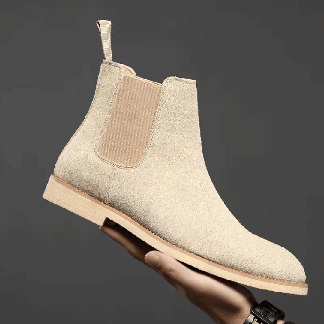 Chelsea boots i mocka för herrar – Elegant & bekväm design