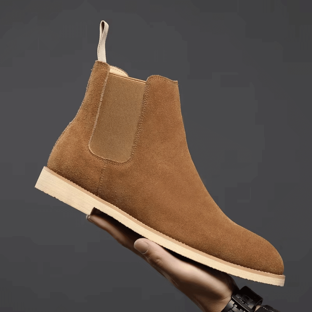 Chelsea boots i mocka för herrar – Elegant & bekväm design