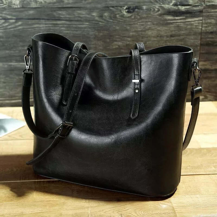 Elegant axelremsväska i vintage-läder för tidlös stil