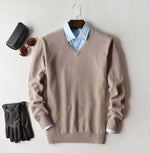 Beige - V-hals
