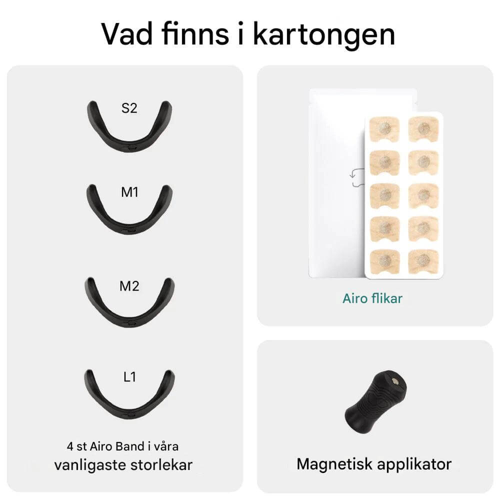 Airo Magnetisk Näsbandsats - Den Nya Standarden för Andning