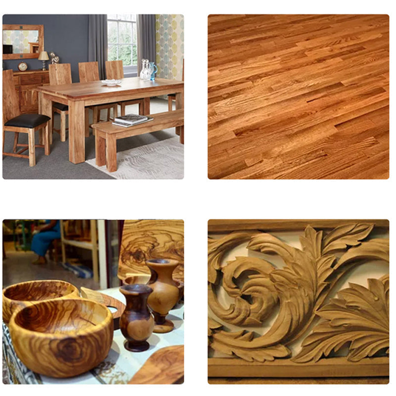 "Antikorrosionsolja för utomhusträ; glansig flaska, träskydd, enkelt användning, lyfter fram träets naturliga skönhet."