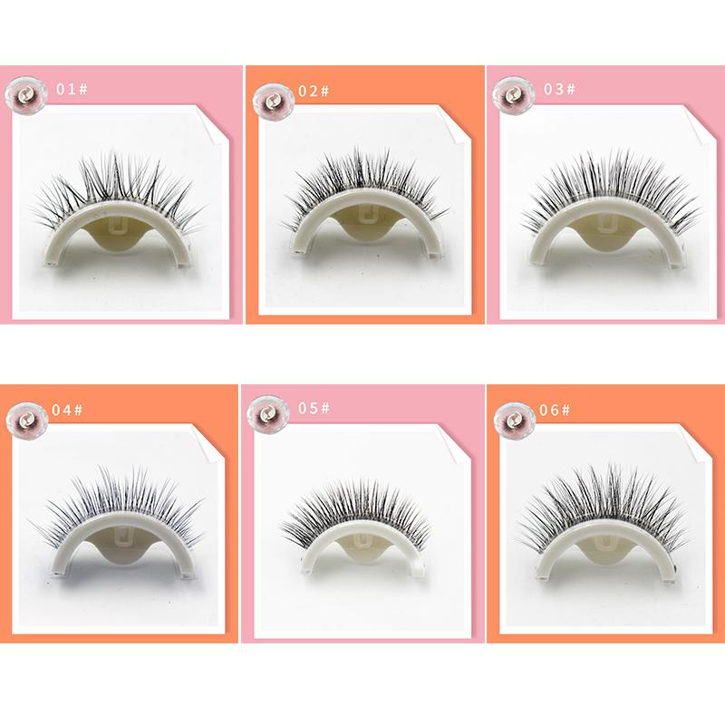 "Återanvändbara självhäftande ögonfransar, naturligt fluffiga, inga lim krävs, för glamorös ögonmakeup, skönhetsprodukt."