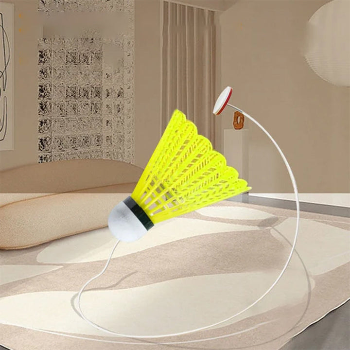 "Automatisk badmintontränare för inomhus och utomhus, elastisk latexsladd med belyst boll, enkel installation"