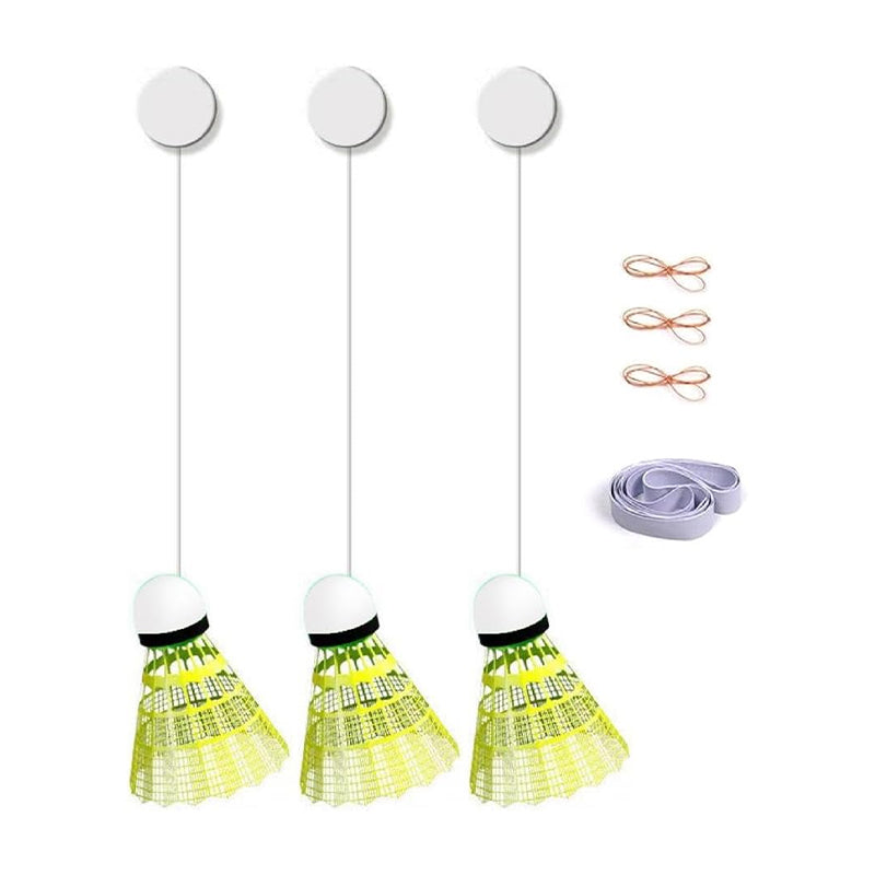 "Automatisk badmintontränare för inomhus och utomhus, elastisk latexsladd med belyst boll, enkel installation"