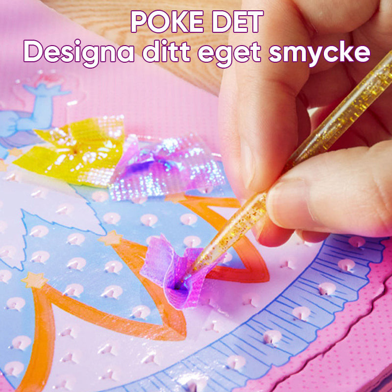 "Bärbar klä-bok med Poke Joy-tema, färgglada klistermärken, glänsande omslag, bärhandtag, kreativ lek för barn"