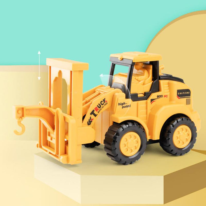 Barn leksaksfordon i ABS och legering, grävmaskin modell med realistiska detaljer och ingen batterianvändning, kreativ lek.