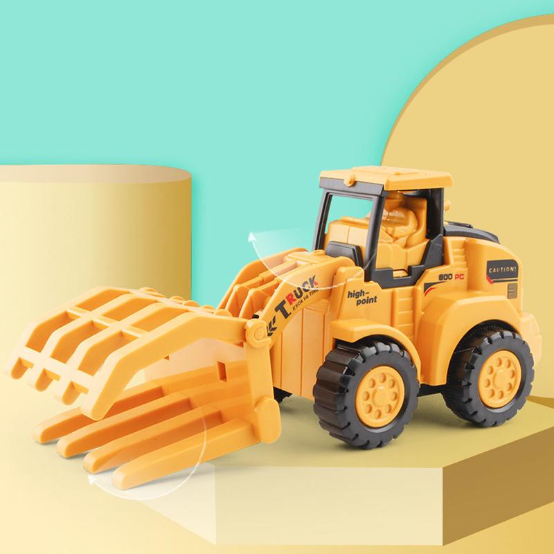 Barn leksaksfordon i ABS och legering, grävmaskin modell med realistiska detaljer och ingen batterianvändning, kreativ lek.