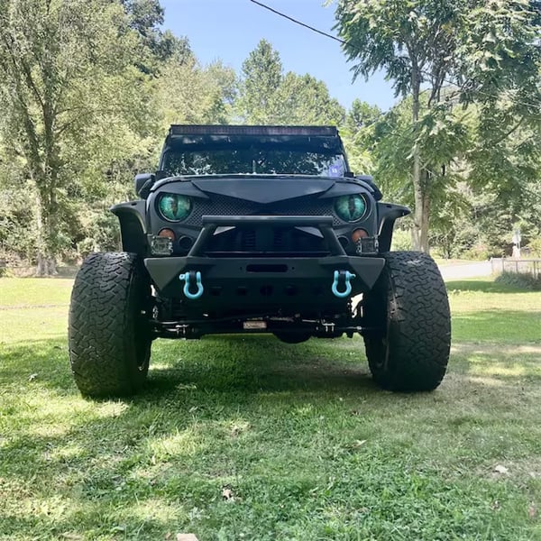 "Beast Eyes strålkastarklistermärken - perforerad vinyl, vild design, rond form, flera färger, för en djärv bilestetik."