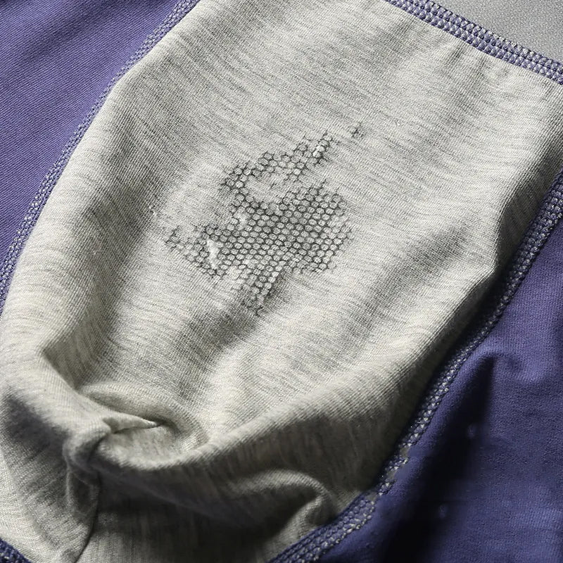 Bekväma antibakteriella boxershorts för män, grafeninfunderad bomull, svart färg, stilfull och funktionell design.