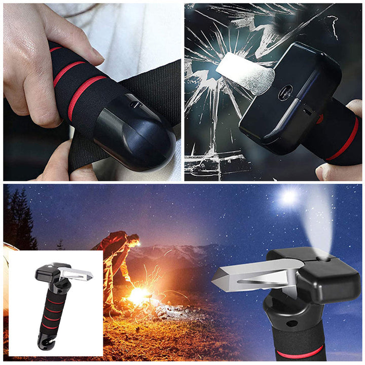 "Bilstödshandtag fäst på bildörr med halkfritt grepp och inbyggd säkerhetsfunktion för enkel och säker utstigning."