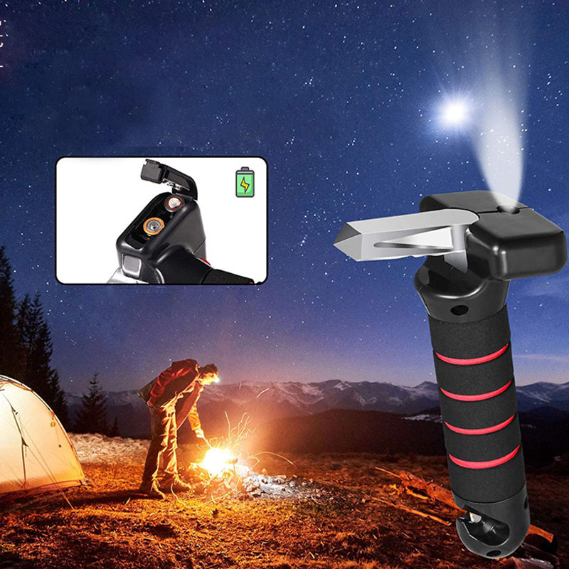 "Bilstödshandtag fäst på bildörr med halkfritt grepp och inbyggd säkerhetsfunktion för enkel och säker utstigning."