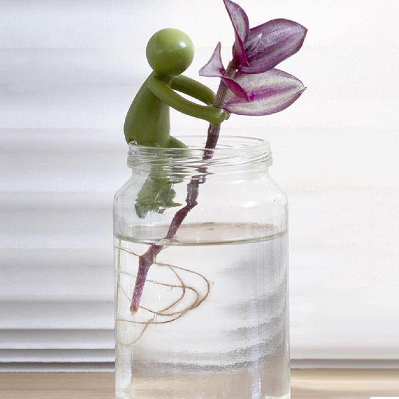 "Charmigt växtstöd för unga stjälkar i plast, ger estetiskt och funktionellt stöd till inomhusträdgårdar."