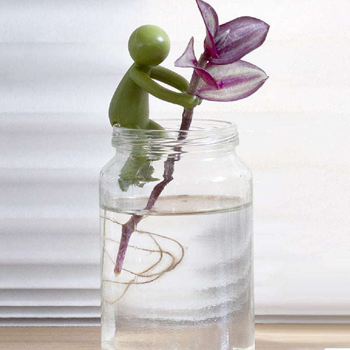 "Charmigt växtstöd för unga stjälkar i plast, ger estetiskt och funktionellt stöd till inomhusträdgårdar."