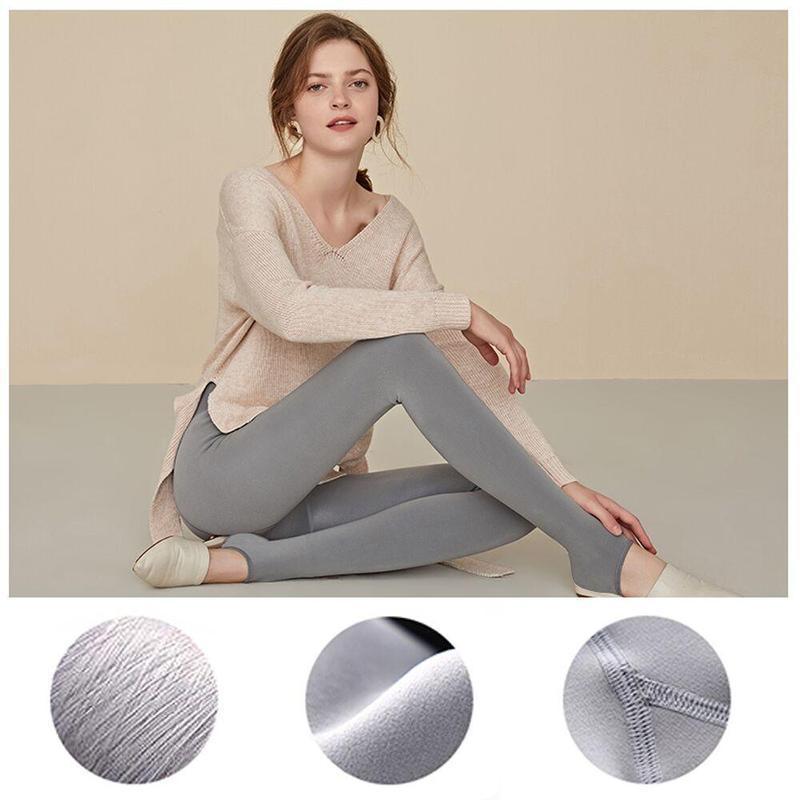 "Dam termo leggings i svart, mjuk fleece invändigt, hög midja, slim fit, perfekt till vintriga outfits."