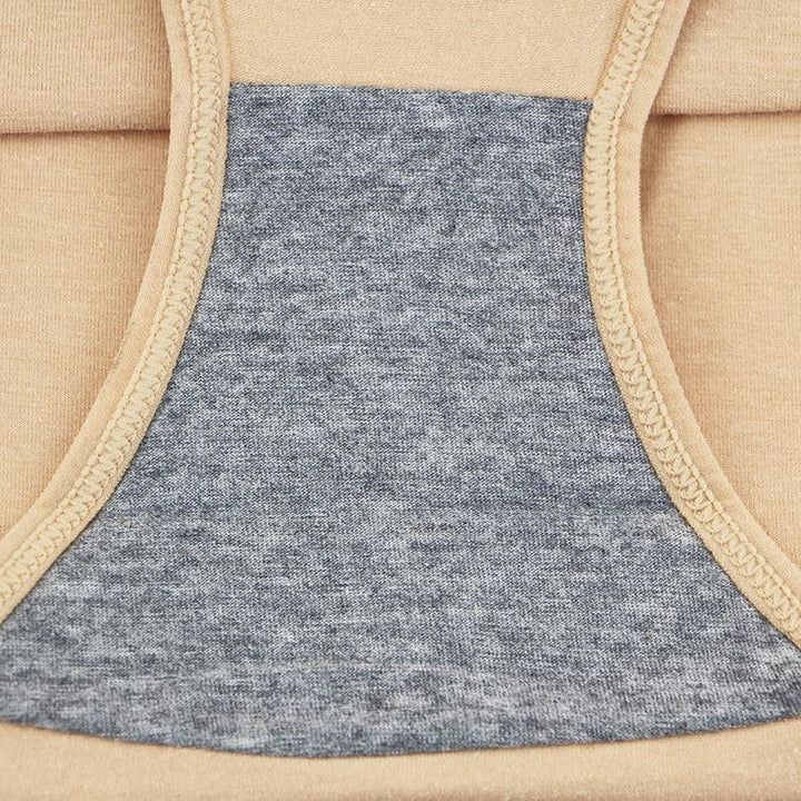 "Damer hög midja kroppsformande kalsonger i bomull, beige färg, ger en slimmad silhuett och komfortabel passform."