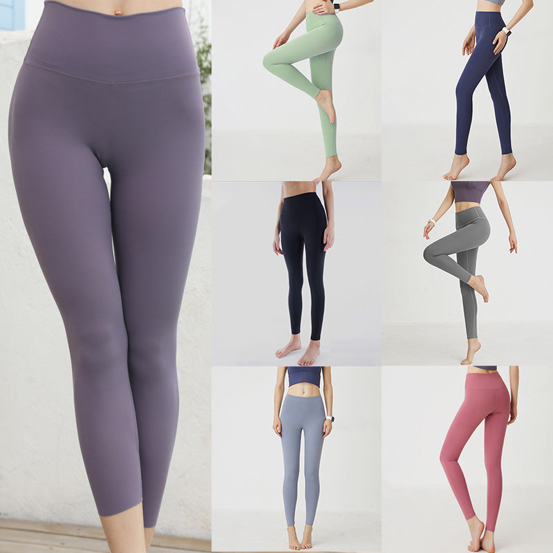"Damer träningstights hög midja, rumplyftande och texturerad design, perfekt för yoga och gymträning, svart färg."