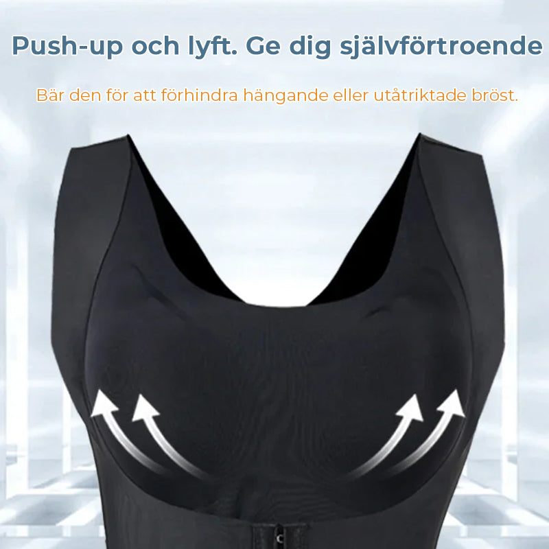 "Damformkläder som formar midjan, förbättrar hållningen och smickrar siluetten i mjukt, sömlöst material."