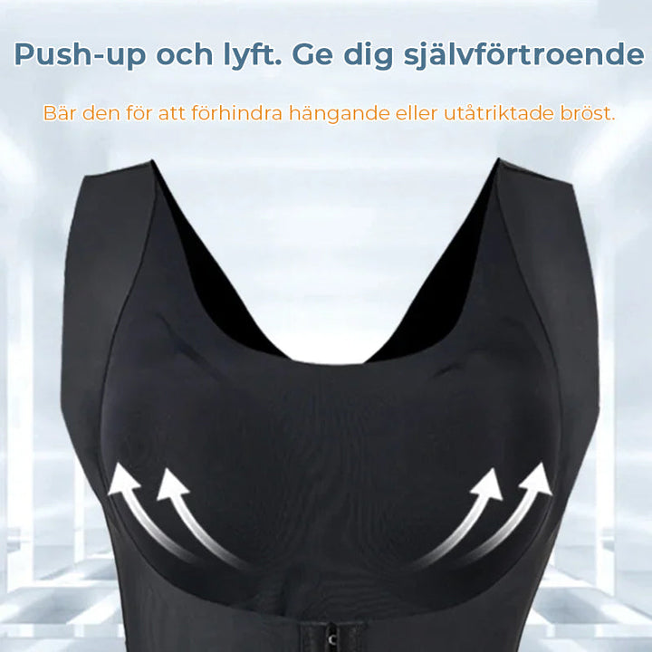 "Damformkläder som formar midjan, förbättrar hållningen och smickrar siluetten i mjukt, sömlöst material."