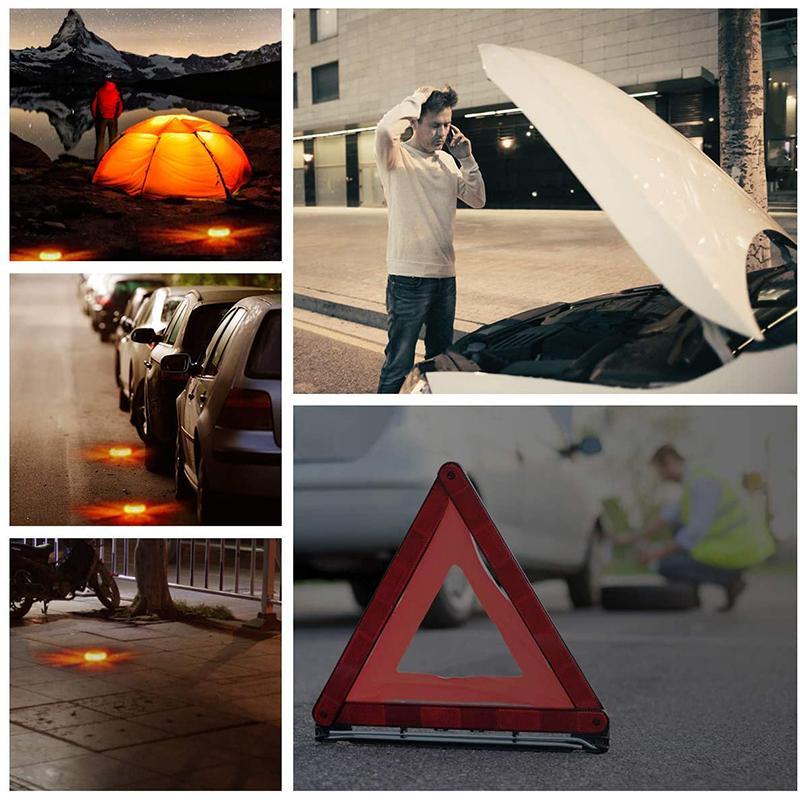 "Effektiv magnetisk varningslampa för bilar, vattentät design, hög synlighet med 9 ljuslägen i orange färg."