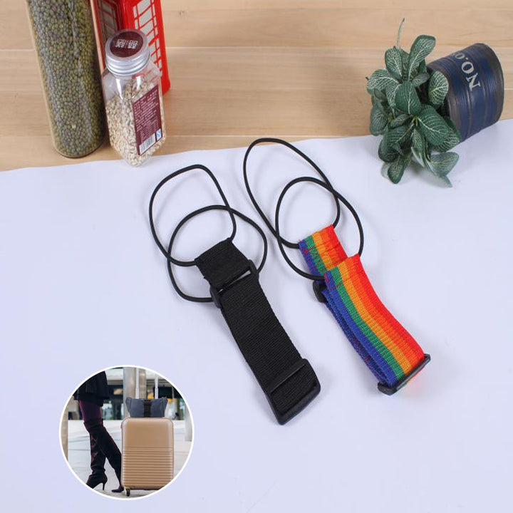 "Elastiskt band för bagage, svart och flexibelt, idealiskt för resväskor och bärbara väskor, säker och lättanvänd."