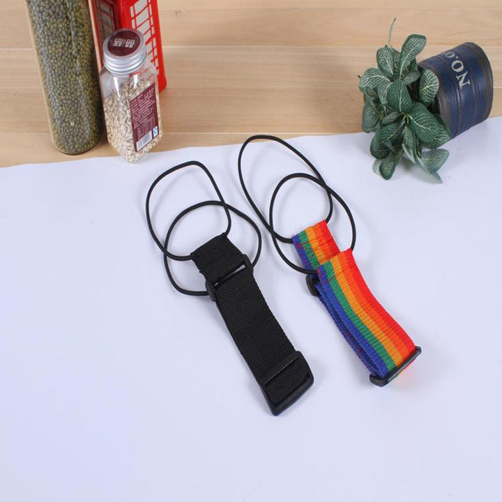 "Elastiskt band för bagage, svart och flexibelt, idealiskt för resväskor och bärbara väskor, säker och lättanvänd."