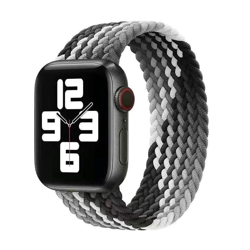 "Elastiskt flätat nylonband för klocka, flera färger, elegant och bekvämt, perfekt damtillbehör."