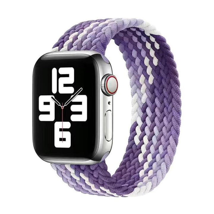 "Elastiskt flätat nylonband för klocka, flera färger, elegant och bekvämt, perfekt damtillbehör."