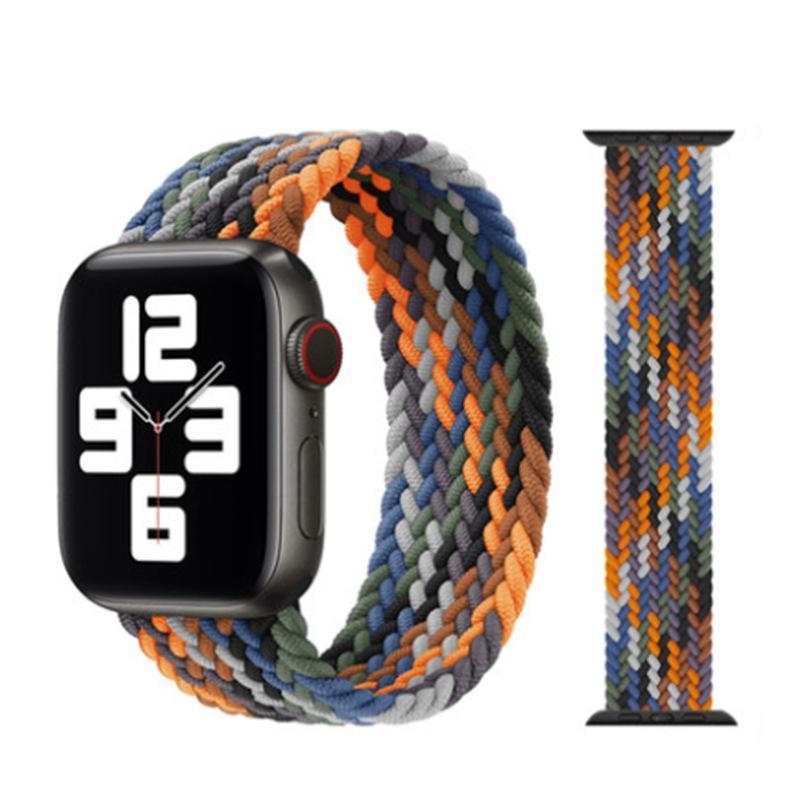 "Elastiskt flätat nylonband för klocka, flera färger, elegant och bekvämt, perfekt damtillbehör."