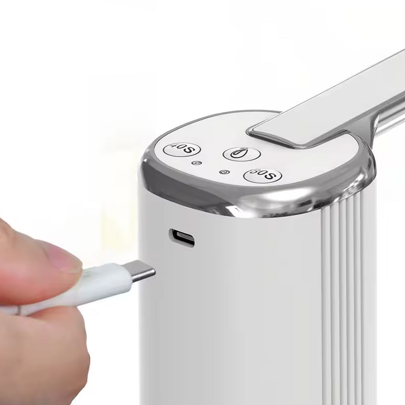 "Elegant automatisk vattendispenserpump i mörkgrön, svart, eller vit, kompakt design, enkel användning i modernt kök."