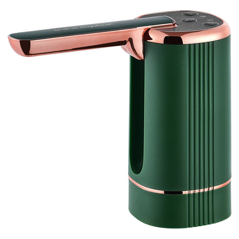 "Elegant automatisk vattendispenserpump i mörkgrön, svart, eller vit, kompakt design, enkel användning i modernt kök."