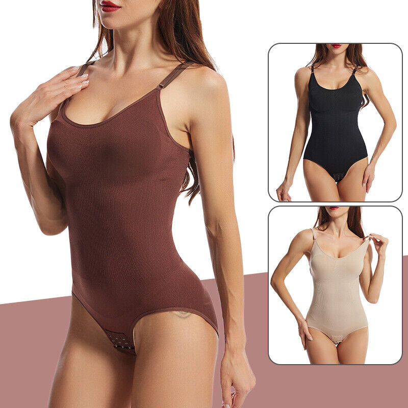 "Elegant backless kroppsshaper för kvinnor, justerbara remmar, andningsbart tyg, osynlig under kläder, framhäver kurvor."