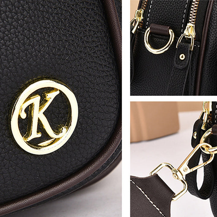 "Elegant dam crossbody-väska i mjukt PU-läder, justerbar rem, rymlig design för modern användning, perfekt för alla tillfälle