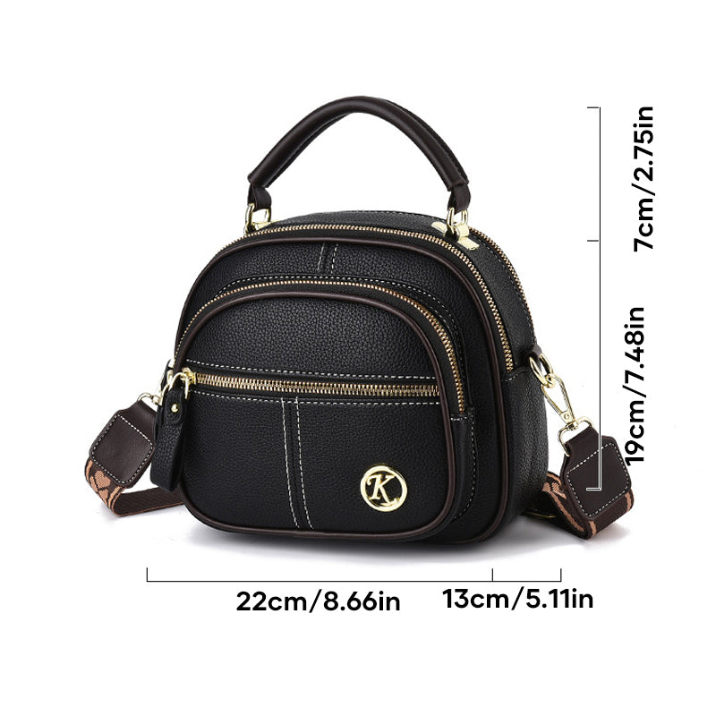 "Elegant dam crossbody-väska i mjukt PU-läder, justerbar rem, rymlig design för modern användning, perfekt för alla tillfälle