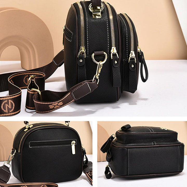 "Elegant dam crossbody-väska i mjukt PU-läder, justerbar rem, rymlig design för modern användning, perfekt för alla tillfälle
