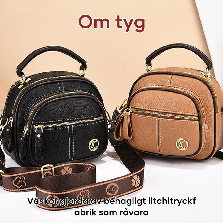 "Elegant dam crossbody-väska i mjukt PU-läder, justerbar rem, rymlig design för modern användning, perfekt för alla tillfälle