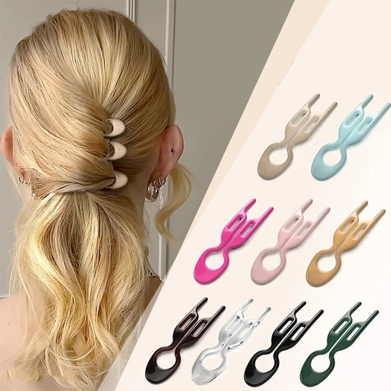 "Elegant fransk hårnål i mångfärgad design för stilfull hårstyling; perfekt damaccessoar för alla tillfällen."