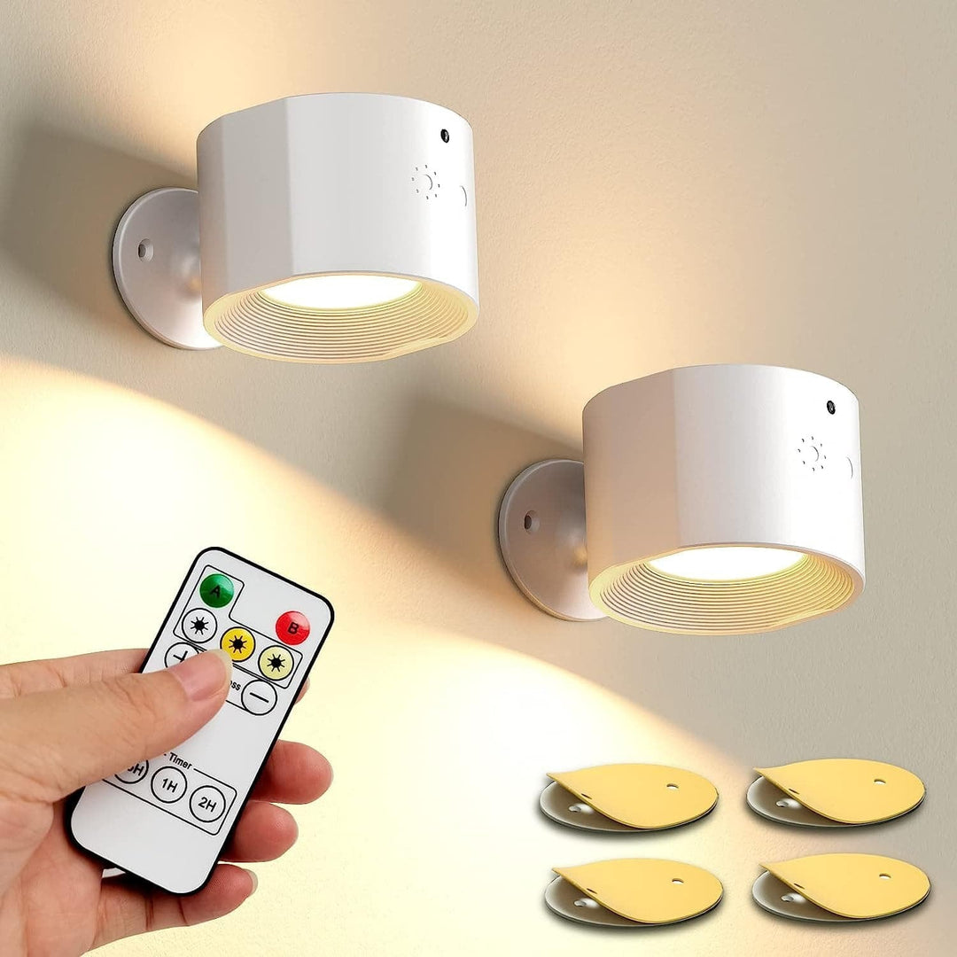 "Elegant LED uppladdningsbar vägglampa med stilren design, justerbara ljuslägen och magnetisk fästning i modernt hem."