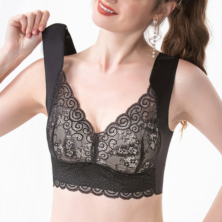 "Elegant och bekväm trådlös spets push up-BH för kvinnor, lätt och justerbar för optimal komfort och stil."