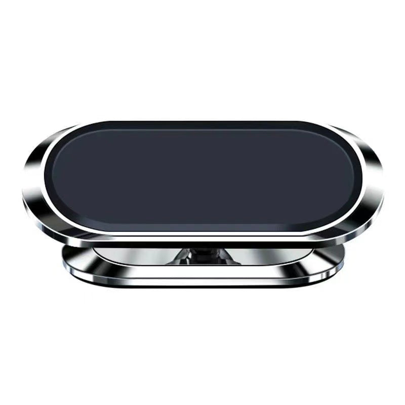 "Elegant och minimalistisk ultramagnetisk mobilhållare, svart finish, flexibel montering i bil eller hem för smartphones."