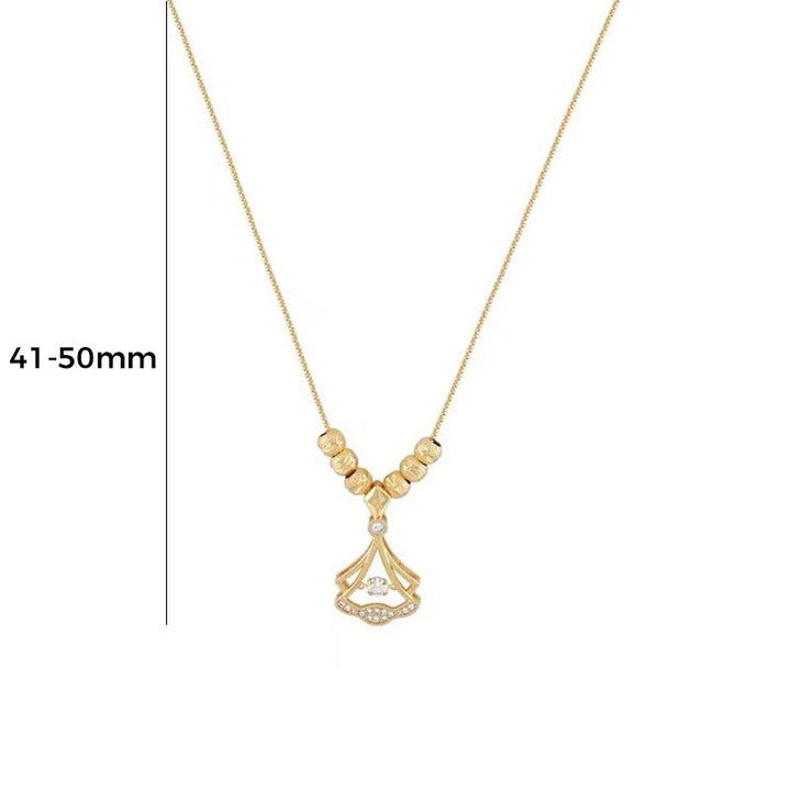 "Eleganta Ginkgo Löv Halsband, 18K guldplätering med diamanter, naturinspirerad design för damer, justerbar längd."