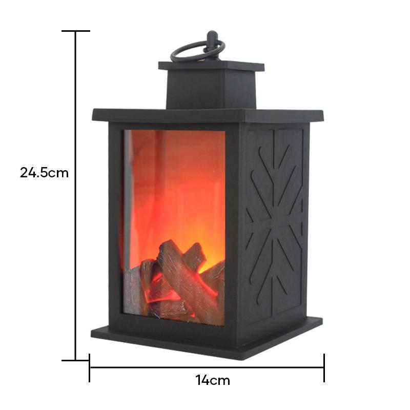 "Eleganta LED-flamlampa i metall med realistisk flammeffekt, skapar en varm atmosfär i hemmet, batteridriven och säker."